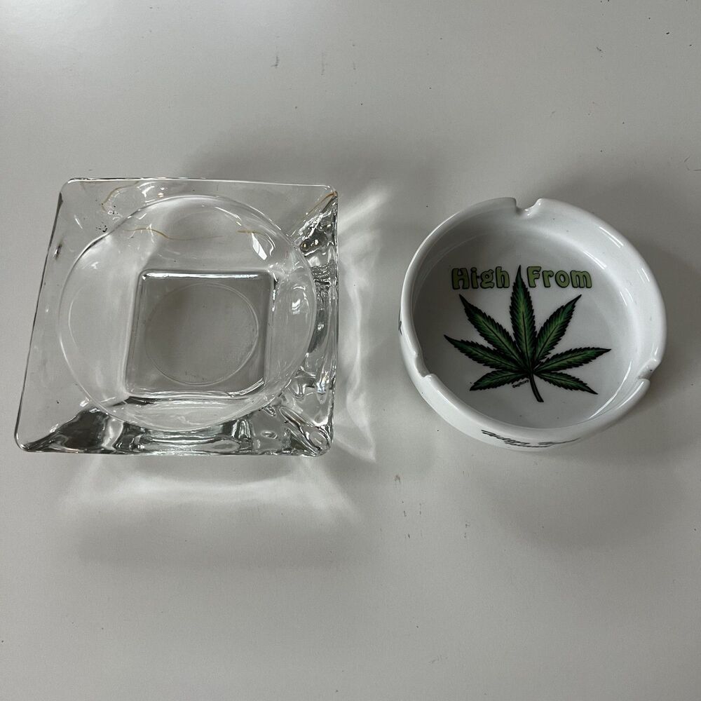 2 Ashtrays for Cigarette Cigars and Other One is a Hilton Head Island Souvenir